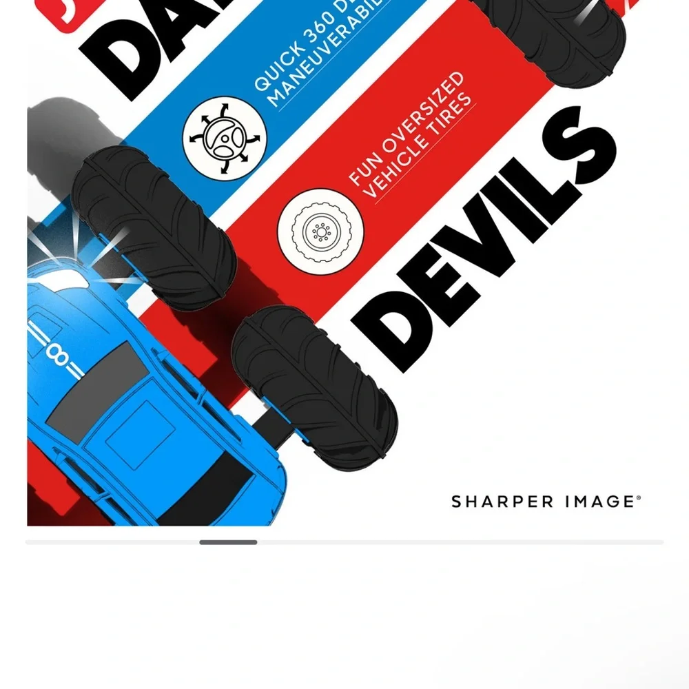 Sharper Image Red and Black Remote Control Stunt Car